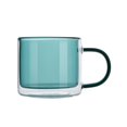 thumbnail image 1 of Promotion!Verres Transparents Double Paroi Tasse à Café Vaisselle avec Poignée pour Vin Thé Ou Cappuccino Vert, 1 of 11