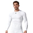 thumbnail image 2 of Mceream Chandail Thermique à Col Rond pour Homme Doublé en Molleton Ski Cyclisme Chasse Couche de Base de Compression, Chaud, Séchage Rapide Blanc TG, 2 of 8
