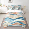 thumbnail image 2 of YST 7-Piece Geometric Wave Bedding Set, Black Polka Dots, King Size Comforter Set, Modern Abstract Art Bedding, 2 of 4