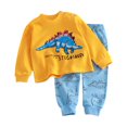 thumbnail image 1 of Pisexur Tenue d'Automne pour Bébé Fille Garçon, Ensemble 2 Pcs, Ensembles de Pyjamas pour Tout-Petit Bébé, Chandails à Col Rond à Manches Longues et Pantalons, Mode Décontractée, Ensemble de Vêtements de Nuit en Coton pour Garçons, 3 Mois à 6 Ans, 1 of 3