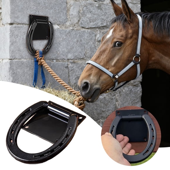 Anneau de Cheval en Acier Robuste avec Expansion pour Attache Stable Sécurisée dans les Granges et les Clôtures
