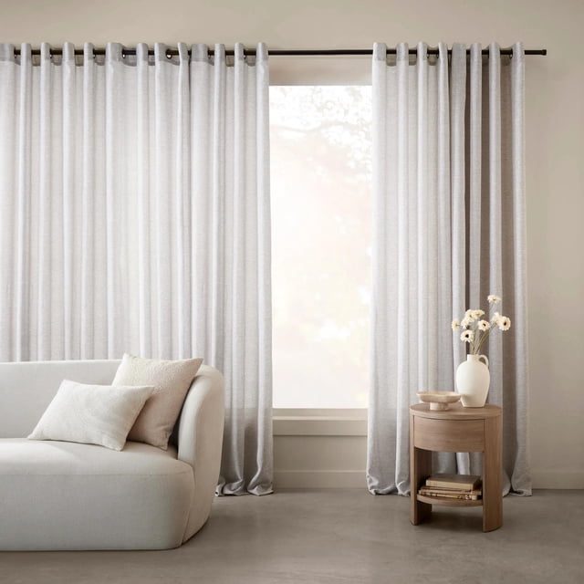 Bouclair Rideau Voile Gris Merlot 52x96 Po (132x244 cm)
