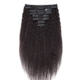 thumbnail image 2 of Double Weft Afro Kinky Curly Full Head Clip in Human Hair Extensions For Women, 2 of 6