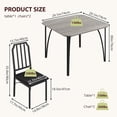 thumbnail image 2 of 3-Piece Dining Table for 2 with Ultra Comfortable PU Cushion, Small Table and Chairs Set for Kitchen and Apartment, 2 of 5