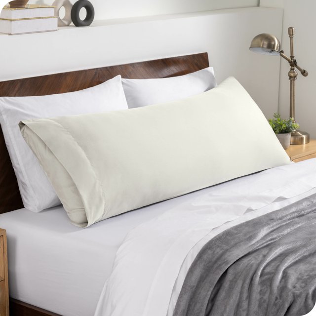 Bare Home Body Pillowcase - Envelope Closure - Ultra Soft - Double Brushed - Cream