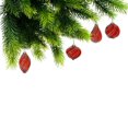 thumbnail image 3 of Red Glass Ornament With Gold Glitter - Set of 12, 3 of 3