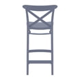 thumbnail image 5 of Compamia Cross Tabouret de Comptoir Contemporain en Résine pour Intérieur et Extérieur Gris Foncé, 5 of 5