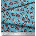 thumbnail image 2 of Soimoi polyester Crepe Fabric Stripe & Floral Artistic Decor Fabric Printed Yard 42 Inch Wide, 2 of 3