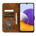 thumbnail image 3 of Compatible avec Samsung Galaxy A22 5G Étui Portefeuille Papillon en Relief avec Fentes pour Cartes Support, 3 of 5