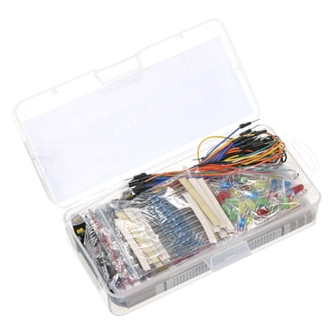 Amdohai Trousse d'Électronique Améliorée Amusante avec 830 Points de Raccordement Câble de Planche à Pain Résistance Condensateur DEL Potentiomètre Remplacement pour Arduino STM32