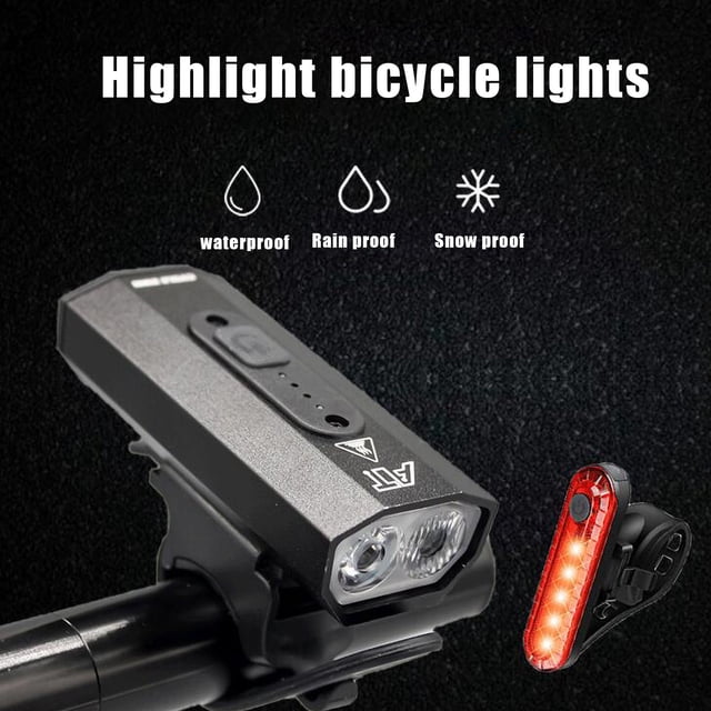 EGNMCR USB Rechargeable Bicycle Light Cycling Light Flashlight Bicycle Accessories Bicycle Light