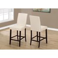 thumbnail image 2 of Monarch Specialties Dining Chair, Set Of 2, Counter Height, Upholstered, Kitchen, Dining Room, Pu Leather Look, Wood Legs, Beige, Brown, Transitional, 2 of 2