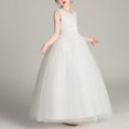 thumbnail image 5 of LOVZFMLL Jupe Princesse à Nœud pour Filles, Été, Manches Courtes, Volants, Dentelle, Col Rond, Broderie, en Maille, 5 of 5