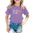 thumbnail image 1 of Pyjama Décontracté pour Enfants Motif Lettre Imprimé Multicolore Col Rond Manches Courtes Grandes Filles Soutien-Gorge Intégré Camisoles Manches Courtes Chemises Filles Manches Longues Chemise de Pâques Filles Filles Athlétiques, 1 of 4