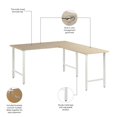 thumbnail image 4 of Hustle 60W x 30D L Shaped Computer Desk in Natural Elm - Engineered Wood, 4 of 6