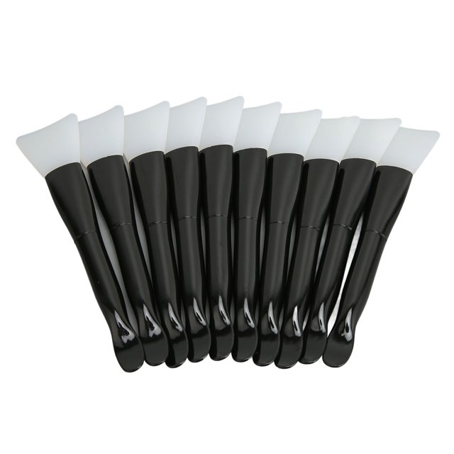 Silicone Makeup Brush, Face Cream Applicator Brush Kit 10pcs Hairless Double Ended For Cosmetic