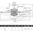 thumbnail image 2 of Gymax 52'' Ceiling Fan with 3 Wind Speeds 5 Reversible Blades & Remote Control Black, 2 of 10