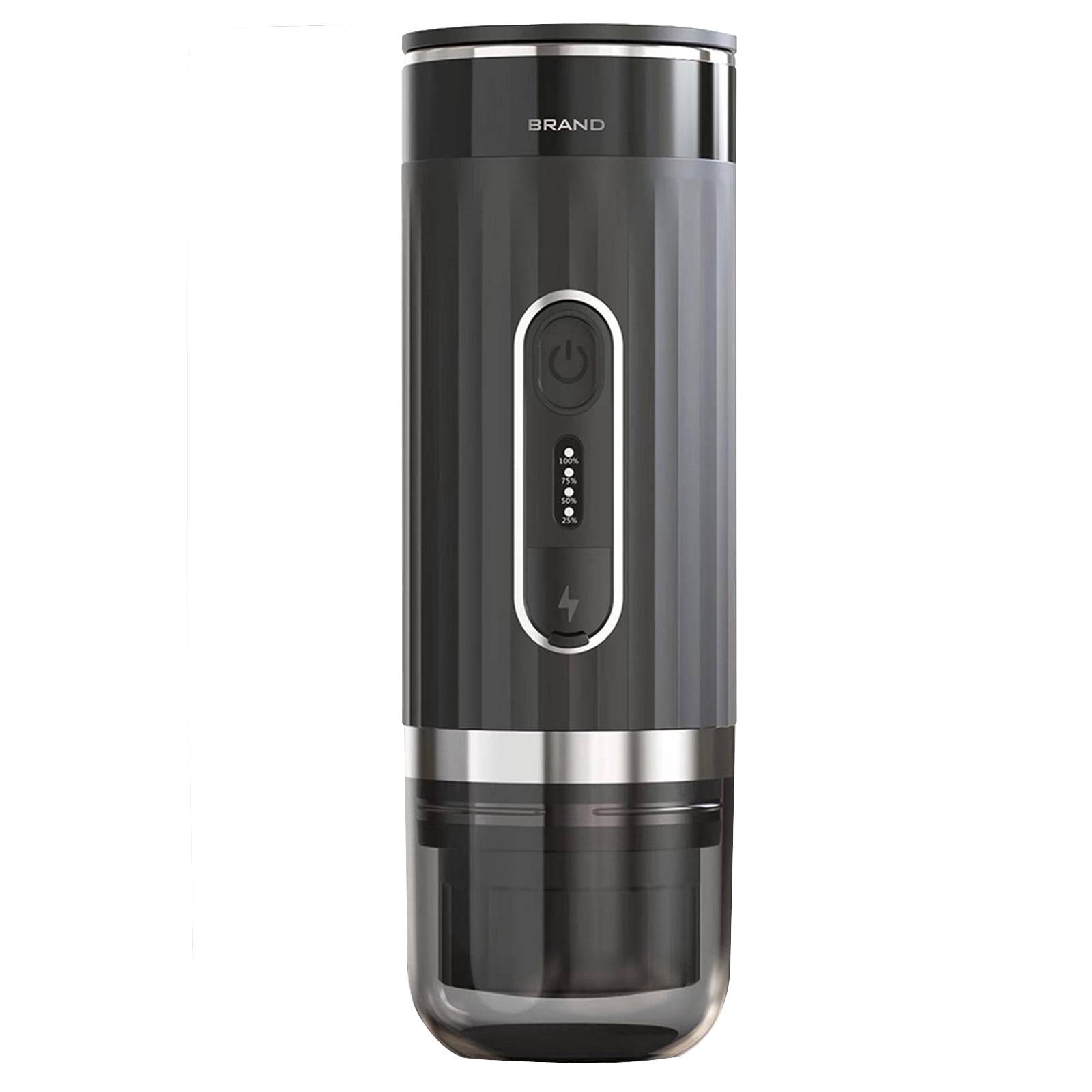 Portable Electric Espresso Coffee Machines 6oz Single Serve Mini Coffee Maker with Cup Coffee Powder and Capsule Bin 1200mAh Rechargeable Battery Automatic Brew for Camping Travel Car Hiking Office