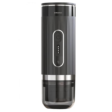 Portable Electric Espresso Coffee Machines 6oz Single Serve Mini Coffee Maker with Cup Coffee Powder and Capsule Bin 1200mAh Rechargeable Battery Automatic Brew for Camping Travel Car Hiking Office