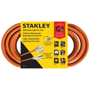 Stanley 80' Orange Power Light Pro Cord