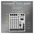 thumbnail image 2 of 6-Channel Audio Mixer, DJ Mixer With USB Audio Interface, Function, 16 DSP Effects, And 3-Band EQ ,Easy to Operate, 2 of 6