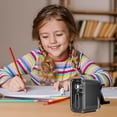 thumbnail image 4 of LSLJS Pencil Sharpener Black Manual Pencil Sharpener with More Robust Helical Blade To Fast Sharpen for Kids School Classroom Home, Manual Pencil Sharpener, 4 of 8
