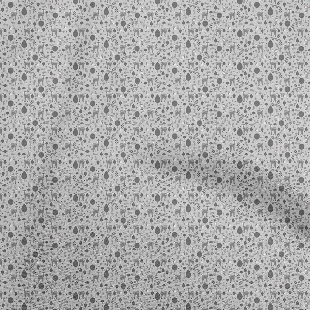 oneOone Silk Tabby Gray Fabric Animal Craft Projects Decor Fabric Printed By The Yard 42 Inch Wide