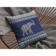 thumbnail image 3 of Coussin en Tissu Éléphant Paisley Intérieur/extérieur en Bleu 26x26, 3 of 4