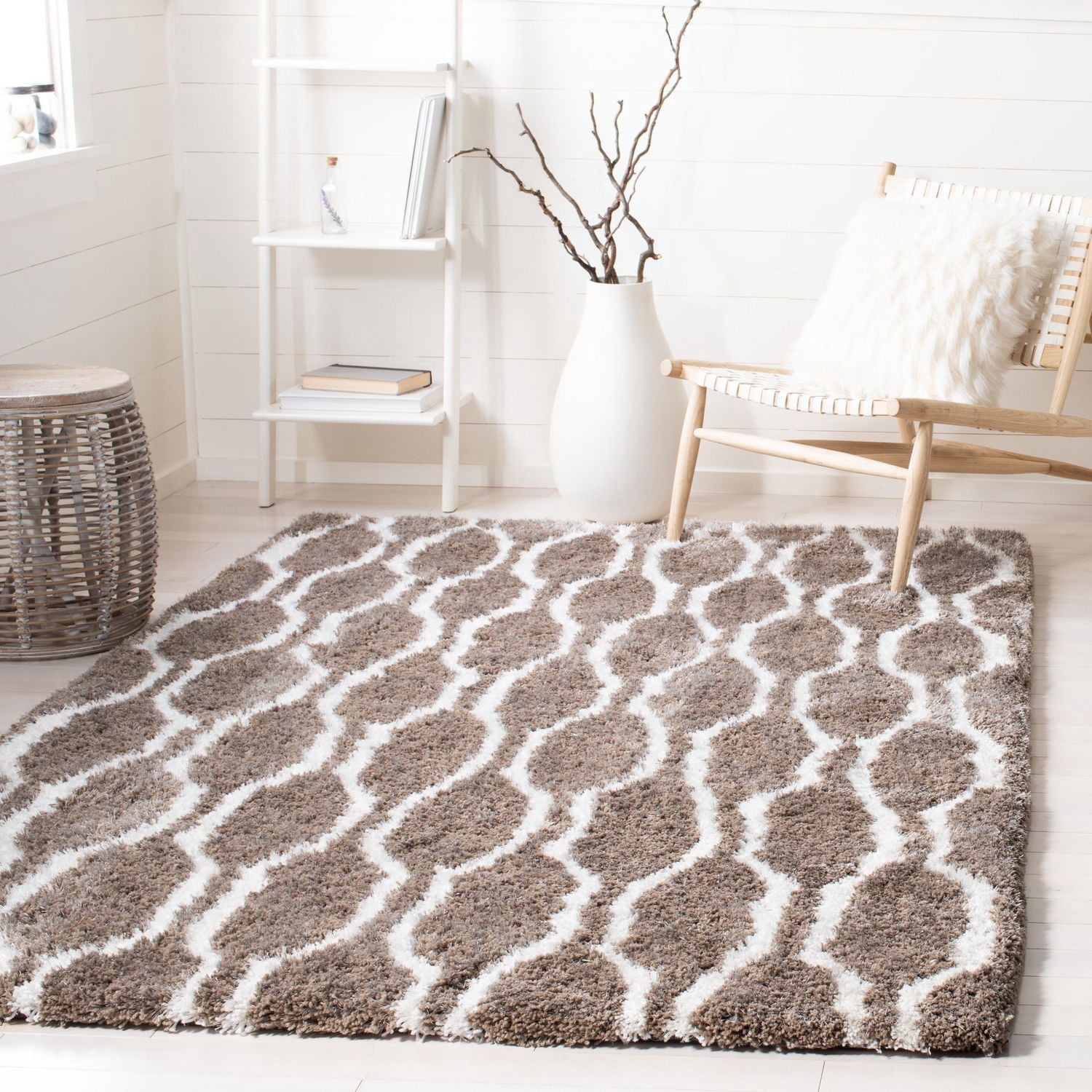 Safavieh Barcelona Melinda Tapis Peluche Shag Géométrique