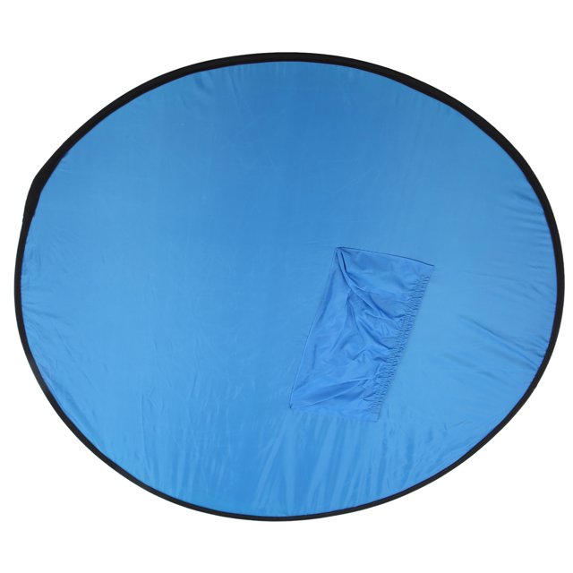 Fond de Photographie de Fond d'Écran 2 en 1 Fond d'Écran Bleu Vert Rond de 142 Cm à Double Face Pliable pour Diffusion en Direct, Conférence en Ligne, Enseignement Web, Etc.
