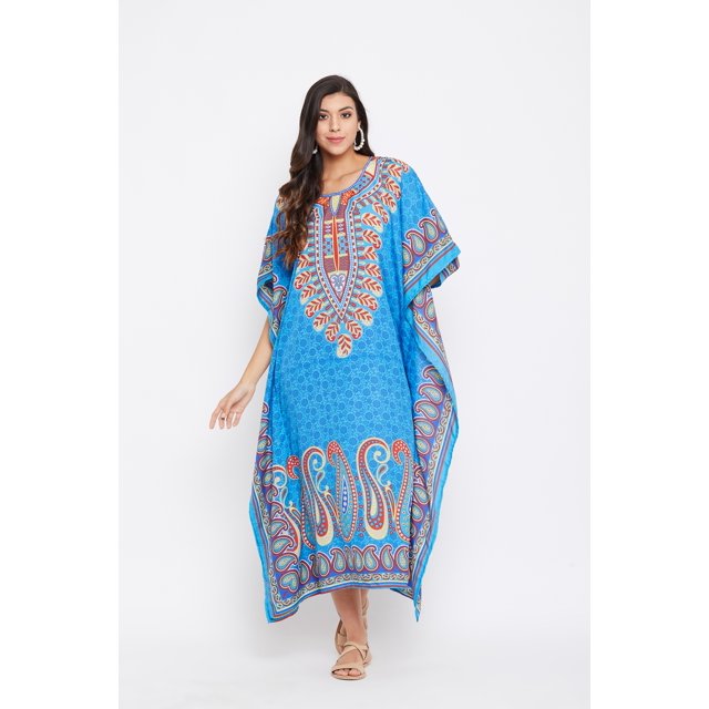 Oussum Robe Kaftan Longue pour Femmes, Robe Maxi Décontractée d'Été Ample pour Dames, Grande Taille, Robe de Soirée Confortable, Caftan en Ligne