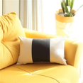 thumbnail image 1 of HomeRoots 399526 White & Black Midsection Lumbar Throw Pillow, Multi Color, 1 of 1