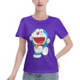 thumbnail image 1 of T-Shirt Basique à Manches Courtes pour Femmes Doraemon, 1 of 6