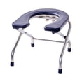 thumbnail image 2 of TISHITA Bathroom Toilet Seat Commode Stool Strong Load Capacity Comfortable Non-Slip Pad Black 33cm High, 2 of 8