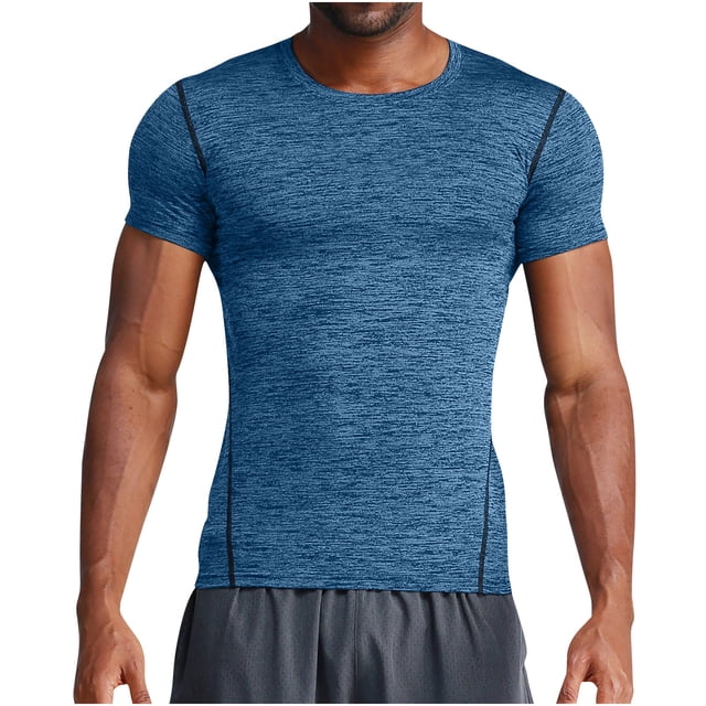 CHGBMOK Chemises de Golf pour Hommes Couleur Unie Séchage Sport Train Manches Courtes Col Rond Tailles S-2TG