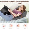 thumbnail image 4 of Costway Bed Wedge Pillow with Smooth Zipper Side Pockets Support for Back Grey, 4 of 6