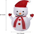 thumbnail image 2 of CUITING Lighted Snowman Outdoor Christmas Decorations Light Up Collapsible Snowman Battery Operated Light-Up Christmas Decorations for Porches Lawns Yards 27 Inch, 2 of 7