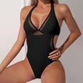 thumbnail image 2 of Women's Solid Color Stylish Swimsuit With Steel Chest Pad - For Daily Wear And Backyard Barbecues, 2 of 7