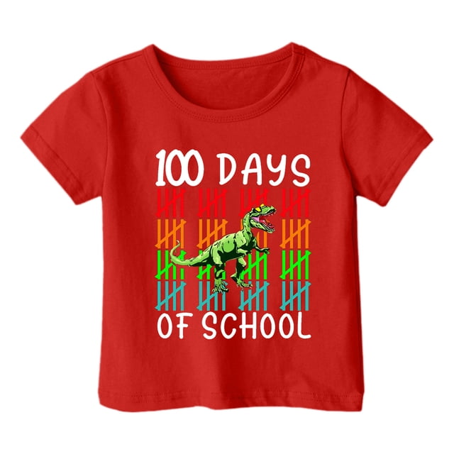 FhsagQ Mode Décontractée Imprimée pour Garçon et Fille, Col Rond, Manches Courtes, T-Shirt Ample, Taille 6/7, Rouge de Pâques, 4-5 Ans