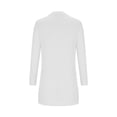 thumbnail image 4 of Lenpel Cardigan pour Femmes Léger à Manches Longues, Col en V, Boutonné, Cardigans Décontractés, Blouses Amples d'Extérieur (Blanc, Petit), 4 of 5