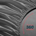 thumbnail image 3 of Lux Decor Collection Fitted Bed Sheet, 16" Deep Pocket Twin Sheets - 1800 Thread Count Microfiber Fitted Sheet (Twin, Grey), 3 of 5