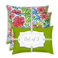 thumbnail image 3 of Joita Oreiller Intérieur/extérieur Tropical Islands - Tissu Polyester Vert (Lot de 3), 3 of 5