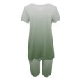 thumbnail image 4 of Ensembles Assortis pour Femmes Mode Blouse à Col en V T-Shirts à Manches Courtes Shorts Ensembles de Tenue Décontractée Ensembles Assortis pour Femmes Été en Liquidation, 4 of 4