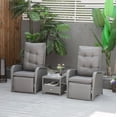 thumbnail image 2 of Outsunny 3 Pieces Patio Furniture Set Aluminum Frame Sofa Set , Grey, 2 of 10