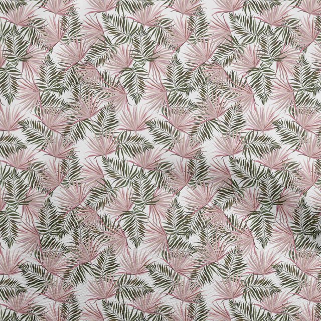 oneOone Rayon Dusty Pink Fabric Tropical Sewing Material Print Fabric By The Yard 56 Inch Wide
