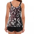 thumbnail image 3 of TopLLC Women Tankini Swimsuit Flower Print Ruffle Hem Tummy Control Bathing Suit Plus Size Swimwear for Women, 3 of 4