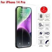 PST [2 Packs] iPhone 14 Pro (6.1") Screen Protector, Tempered Glass Screen Protector with Case Friendly & Bubble Free