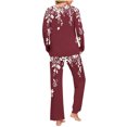 thumbnail image 4 of Rbaofujie Robes pour Femmes Ensemble de Pyjama Décontracté à Imprimé Dégradé Haut et Pantalon Pyjamas pour Femmes, 4 of 6