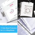 thumbnail image 2 of Rongmo 11 Hole Sheet Protectors, Letter Size, Sheet Protectors, Clear, 50 Count, 50 Pack, 2 of 6
