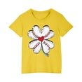thumbnail image 2 of EGNMCR T-Shirts & Blouses à Manches Courtes Col Rond pour Tout-Petits Garçons Filles Coton Mode Mignon Col Rond Imprimé Tee Manches Courtes Girl Blouse, 2 of 5